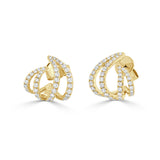 14K Gold Diamond Cage Earrings - 0.81 CT