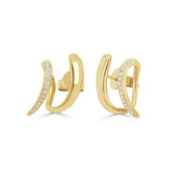 14K Gold Diamond Wrap Earrings - 0.17 CT