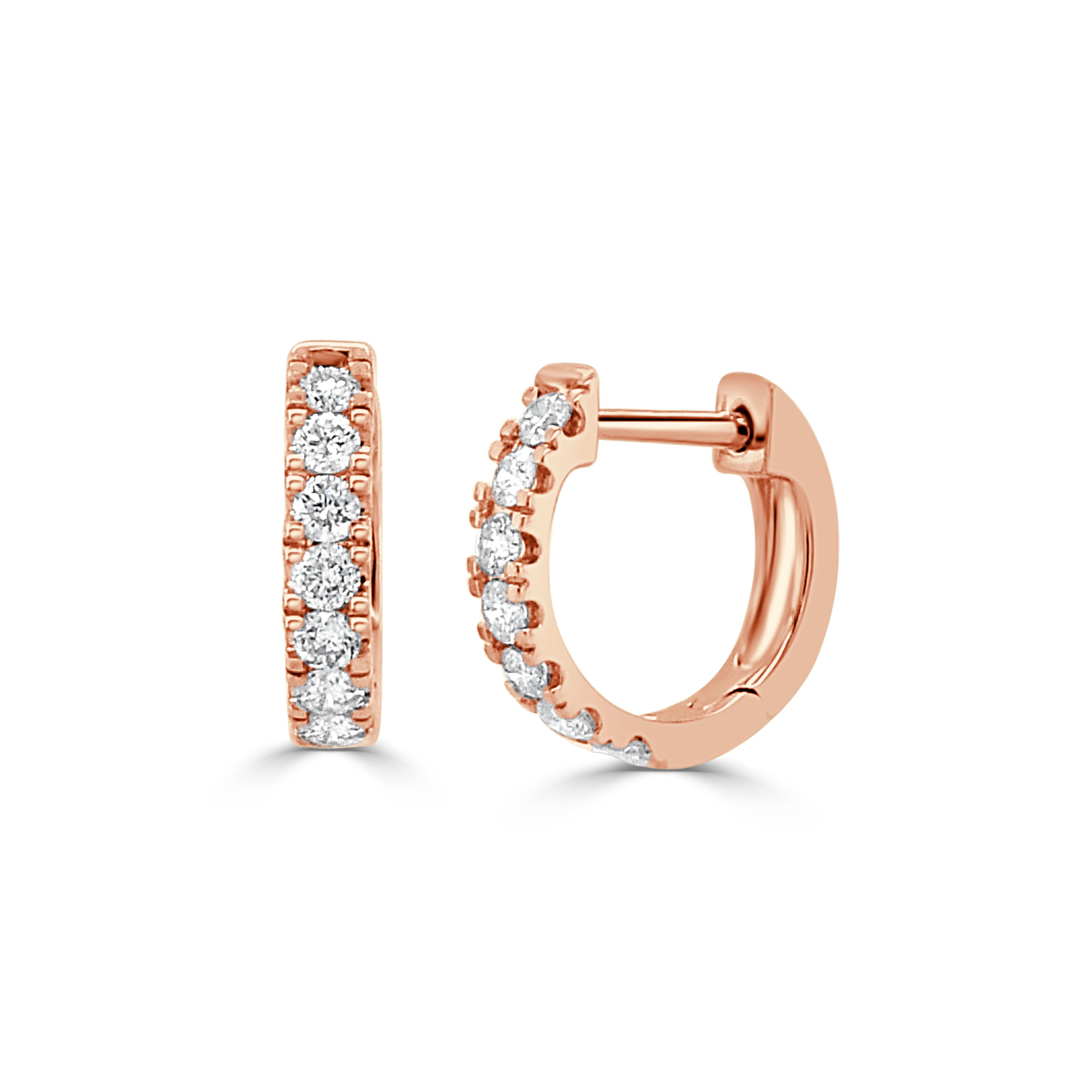 14K Gold Diamond Huggie- 0.30 CT