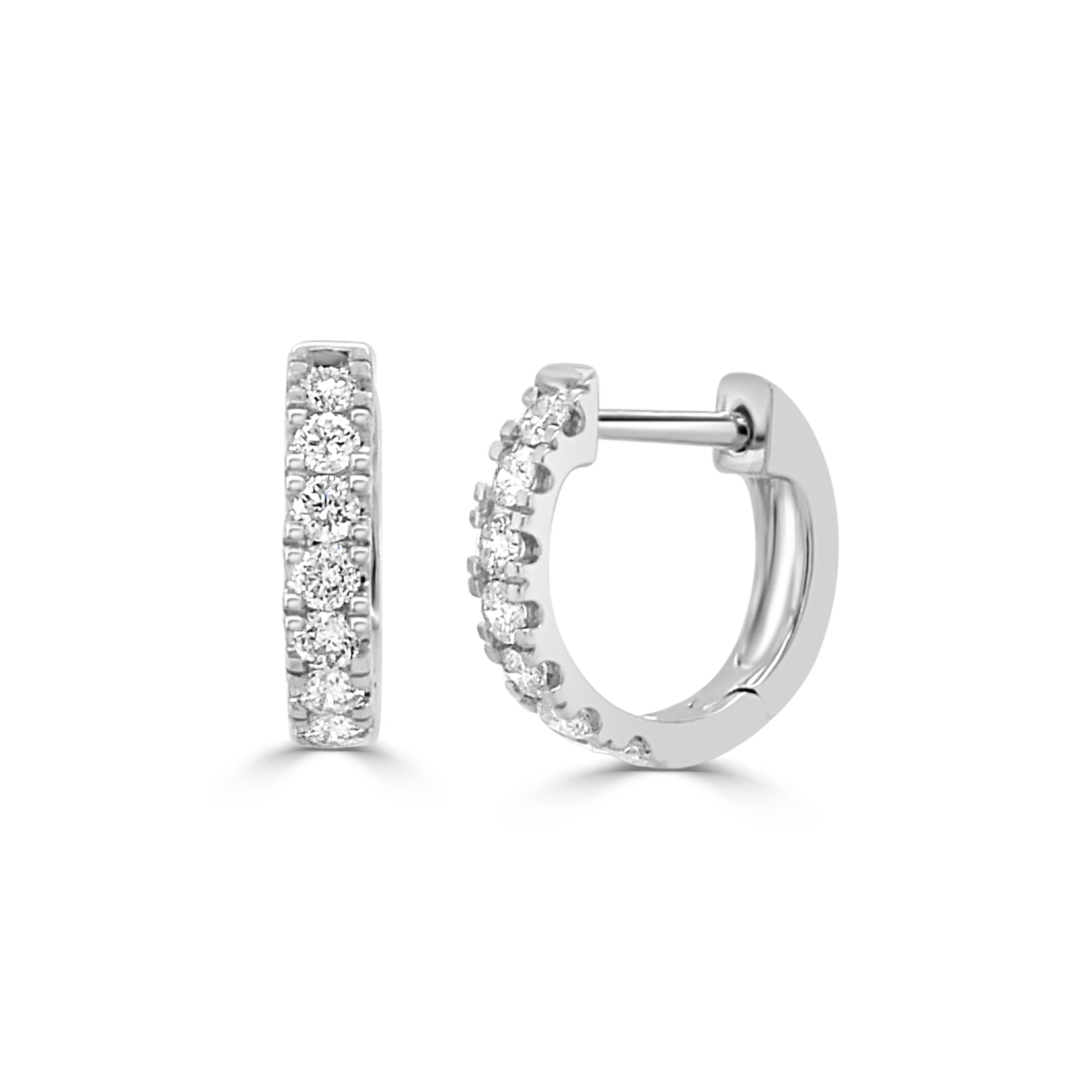 14K Gold Diamond Huggie- 0.30 CT