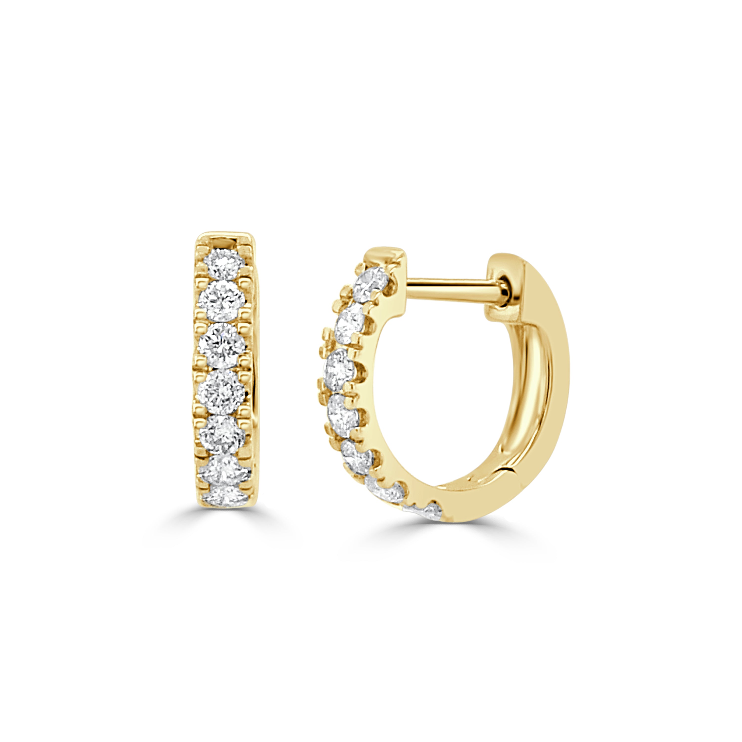14K Gold Diamond Huggie- 0.30 CT