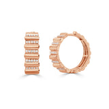 14K Gold Diamond Hoop Earrings - 0.27 CT