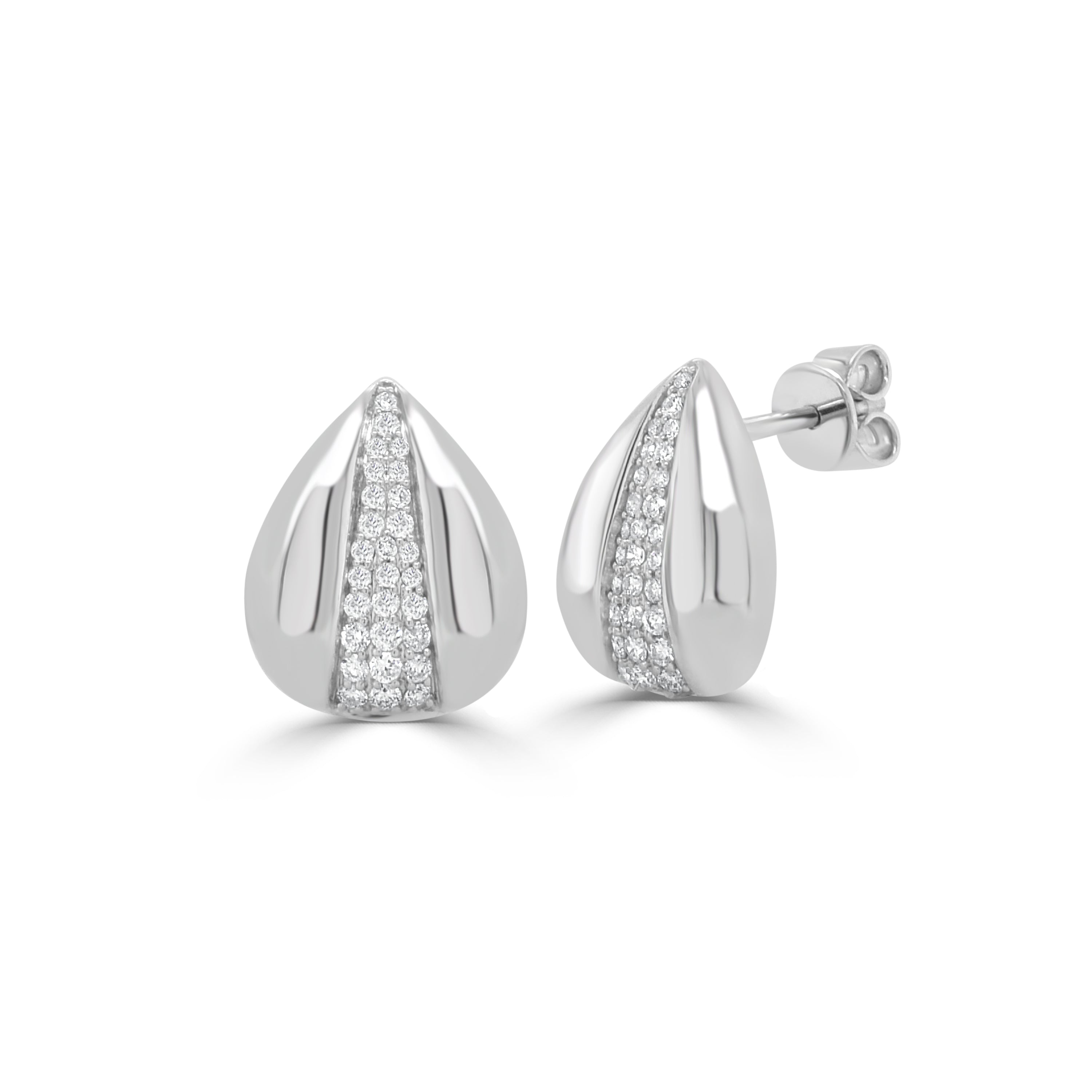 14K Gold Diamond Earrings - 0.32 CT