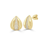 14K Gold Diamond Earrings - 0.32 CT