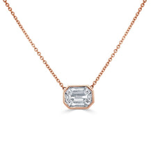 Load image into Gallery viewer, 14K Gold &amp; &quot;Pie-Cut&quot; Baguette Diamond Necklace