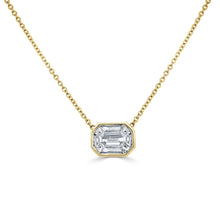 Load image into Gallery viewer, 14K Gold &amp; &quot;Pie-Cut&quot; Baguette Diamond Necklace