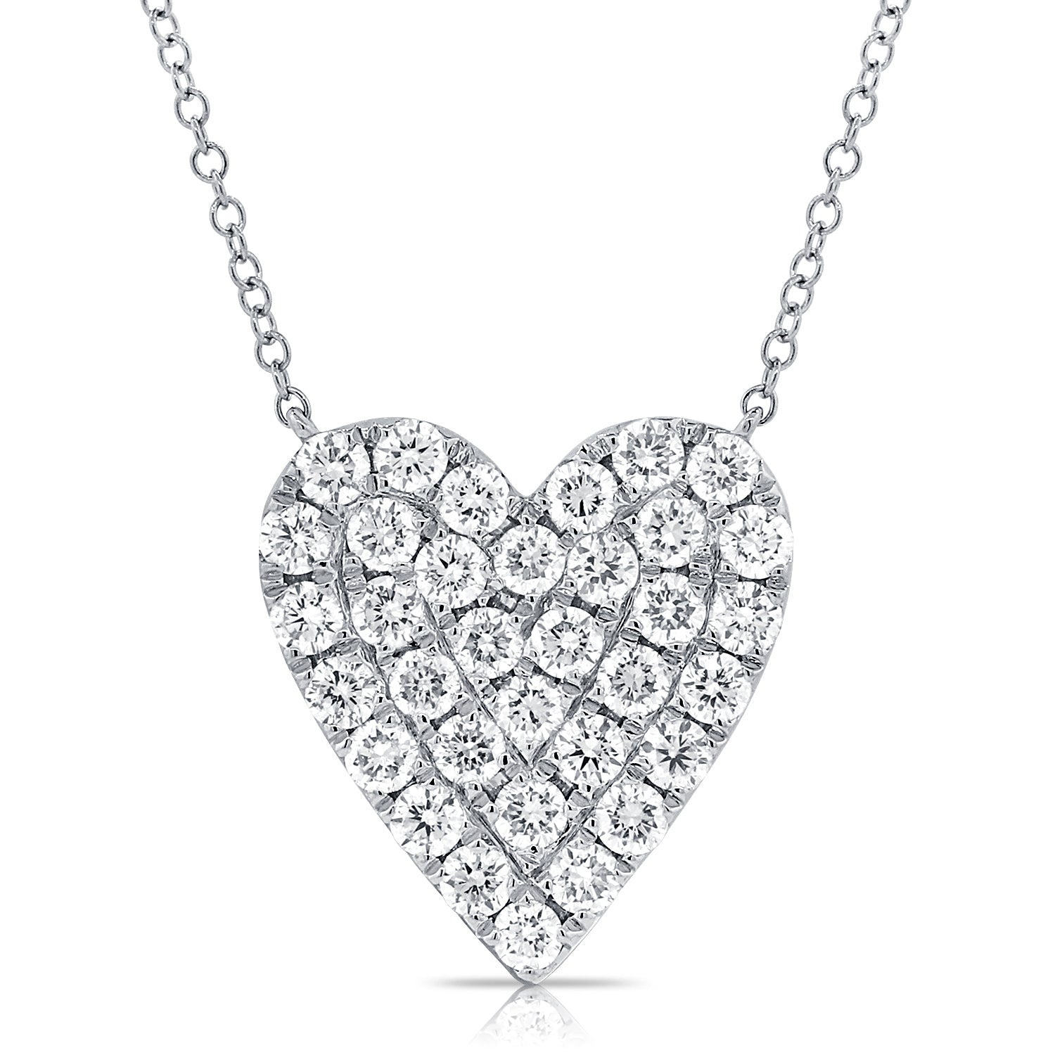 LARGE DIAMOND HEART NECKLACE