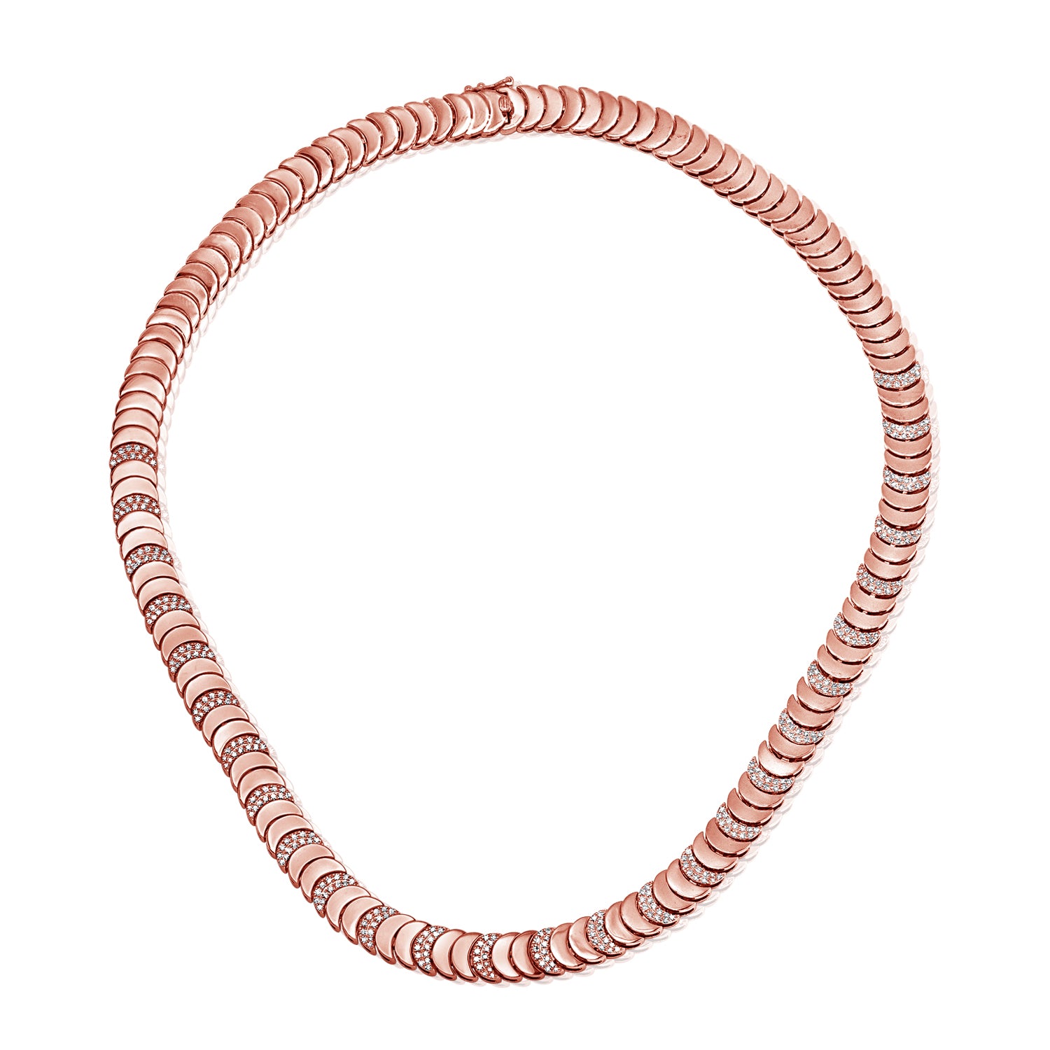 14K Gold Diamond Disc Necklace - 1.26 CT.