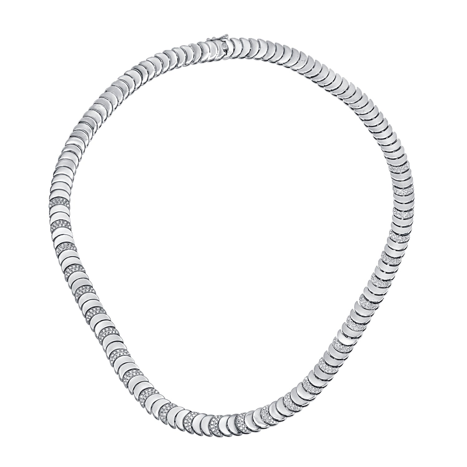 14K Gold Diamond Disc Necklace - 1.26 CT.
