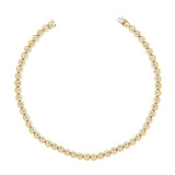 14K Gold Diamond Bezel Necklace - 4.98 CT