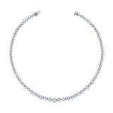 14K Gold Diamond Bezel Necklace -  3.03 CT