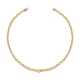 14K Gold Diamond Bezel Necklace -  3.03 CT