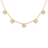 14K Gold Diamond Station Necklace- 0.15 CT