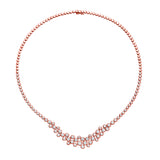 14K Gold Diamond Bezel Necklace - 6.98 CT