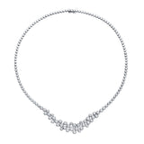 14K Gold Diamond Bezel Necklace - 6.98 CT