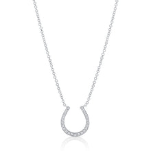 Load image into Gallery viewer, 14k Gold &amp; Diamond Horseshoe Necklace