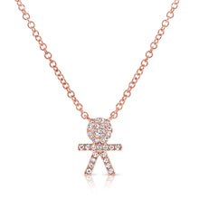 Load image into Gallery viewer, 14K Gold &amp; Diamond Boy Pendant