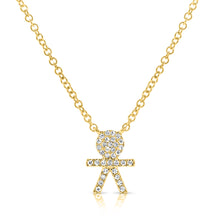 Load image into Gallery viewer, 14K Gold &amp; Diamond Boy Pendant