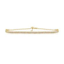 Load image into Gallery viewer, 14K Gold &amp; Diamond Double Row Adjustable Choker Necklace