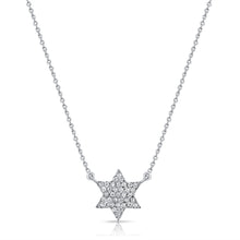 Load image into Gallery viewer, 14K Gold &amp; Diamond Star of David Necklace
