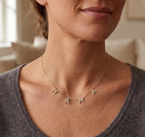 14K Gold Diamond Mama Necklace - 0.11 CT
