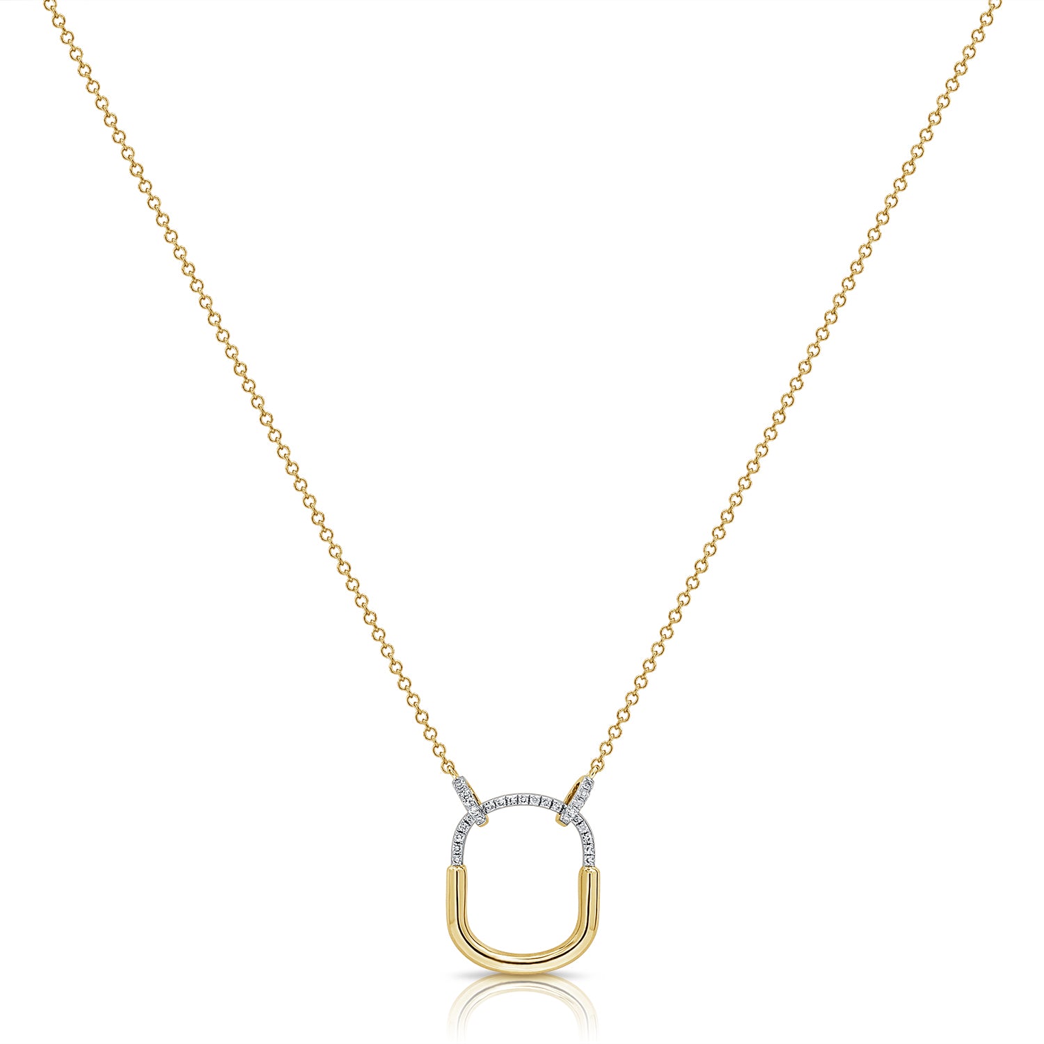 14K Gold Diamond Necklace- 0.09 CT