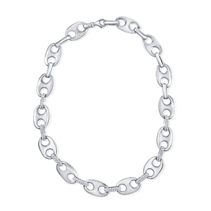 14K Gold & Diamond Link Necklace