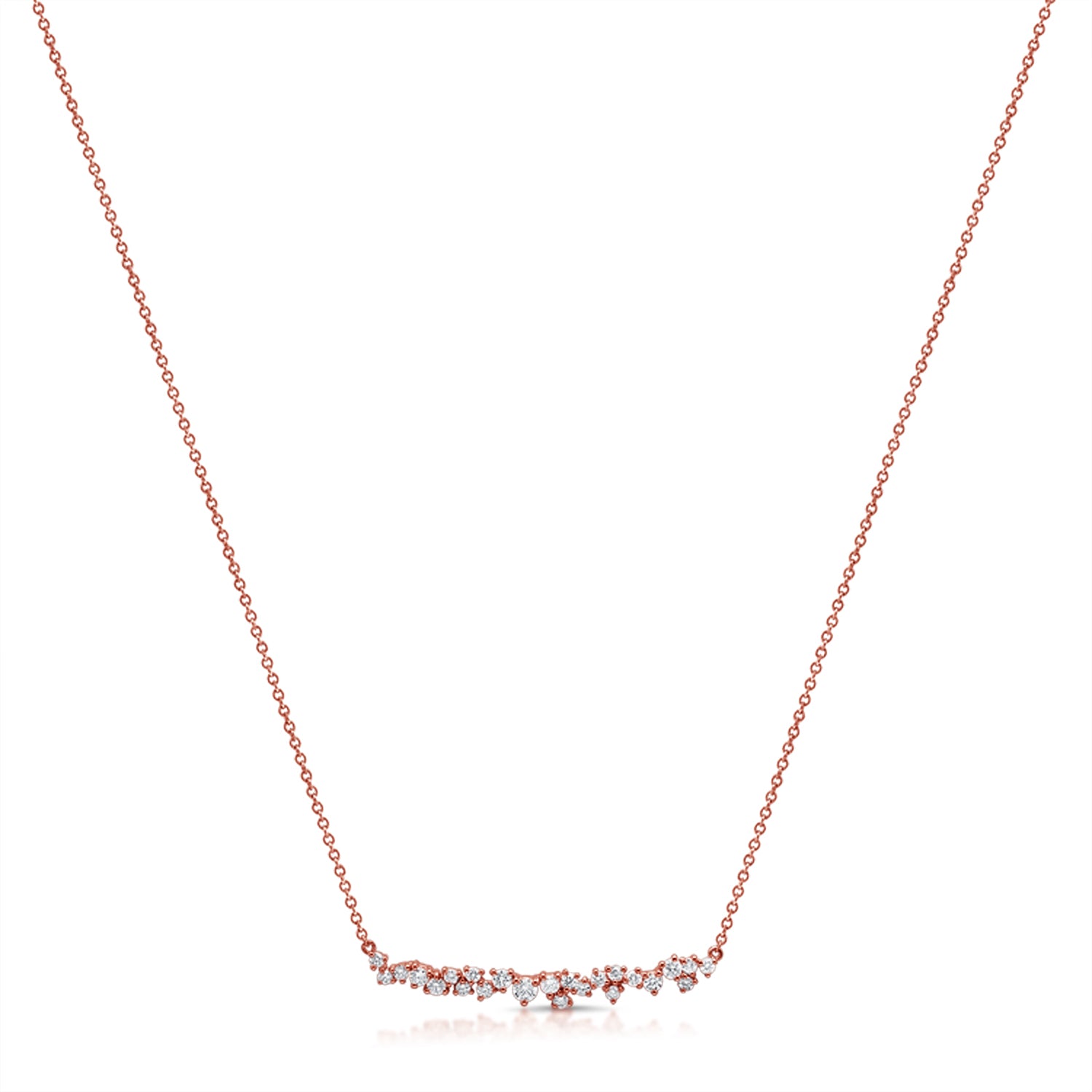14K Gold & Diamond Bar Necklace - 0.59ct