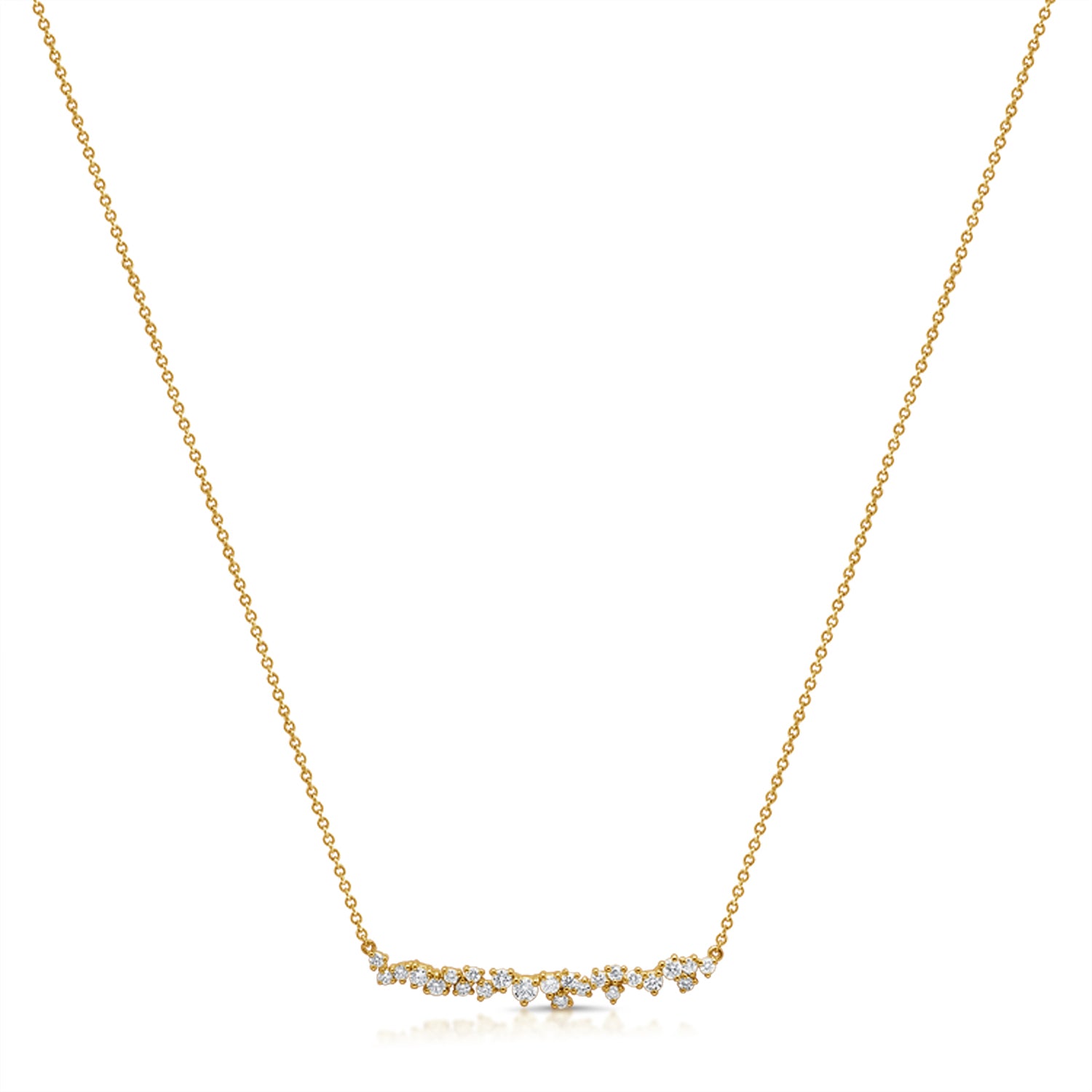14K Gold & Diamond Bar Necklace - 0.59ct