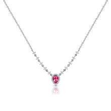 Load image into Gallery viewer, 14K Gold Pink Sapphire &amp; Diamond Necklace