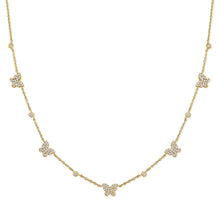 Load image into Gallery viewer, 14K Gold &amp; Diamond Butterfly Station Necklace