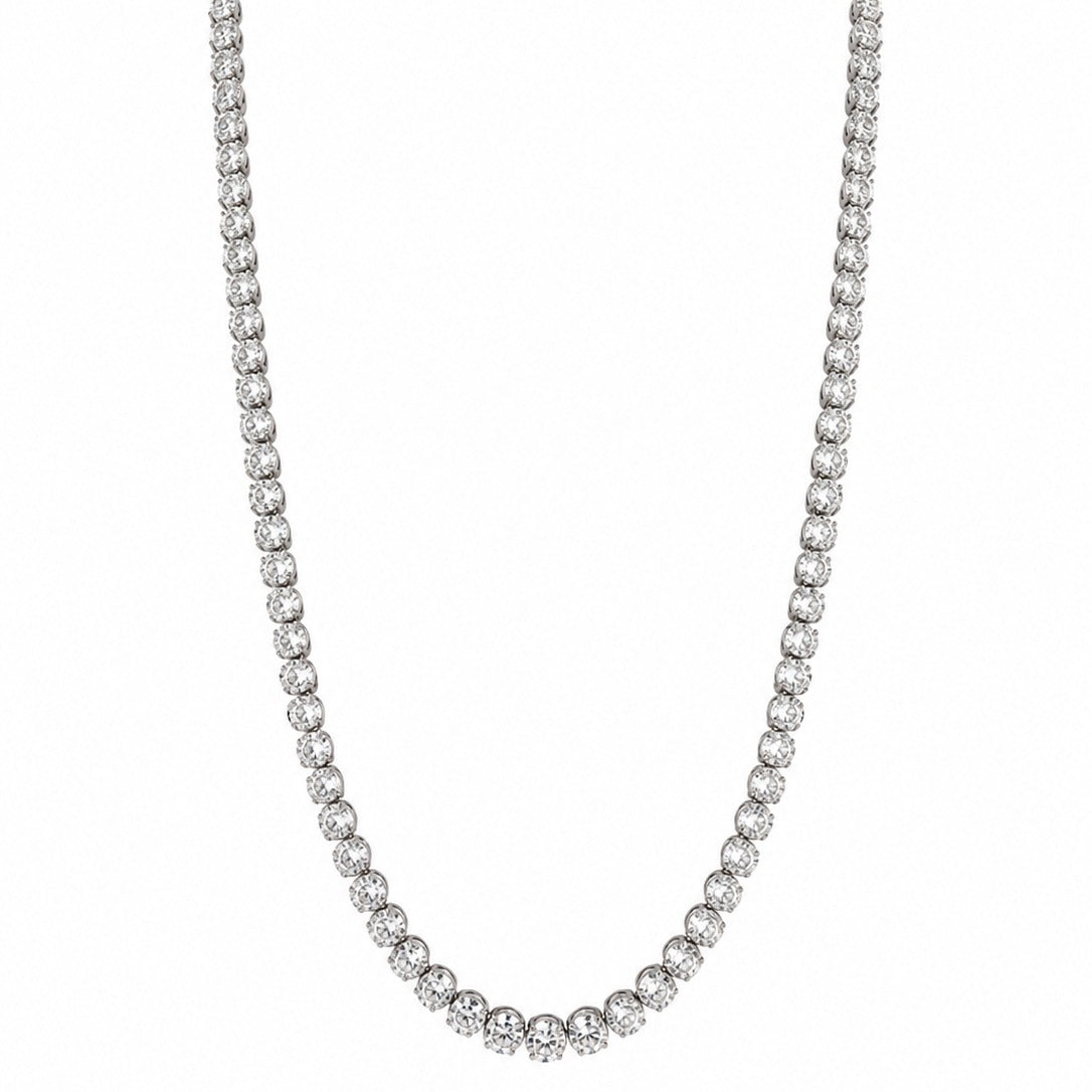 14K Gold Diamond Tennis Necklace - 15.75 CT