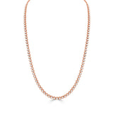 14K Gold Diamond Bezel Tennis Necklace - 6.31 CT