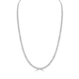 14K Gold Diamond Bezel Tennis Necklace - 6.31 CT