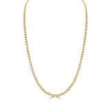 14K Gold Diamond Bezel Tennis Necklace - 6.31 CT