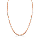 14K Gold Diamond Emerald Cut Tennis Necklace - 8.55 CT