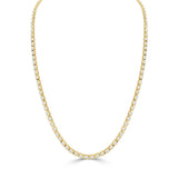 14K Gold Diamond Emerald Cut Tennis Necklace - 8.55 CT