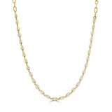 14K Gold Marquis Diamond Bezel Set Necklace - 2.33 CT