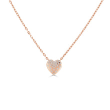 Load image into Gallery viewer, 14K Gold Diamond Sprinkle Heart Necklace