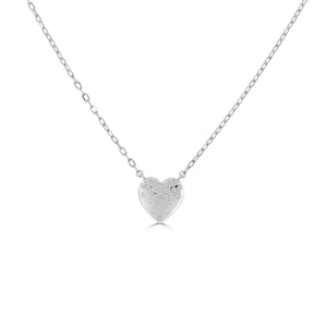 14K Gold Diamond Sprinkle Heart Necklace