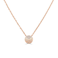 Load image into Gallery viewer, 14K Gold Diamond Sprinkle Circle Necklace