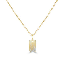 Load image into Gallery viewer, 14K Gold Diamond Sprinkle Plate Necklace
