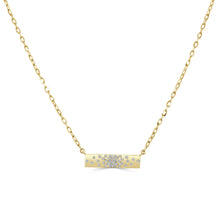 Load image into Gallery viewer, 14K Gold Diamond Sprinkle Bar Necklace