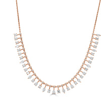 Load image into Gallery viewer, 14K Gold &amp; Multi-Shape Diamond Dangle Necklace