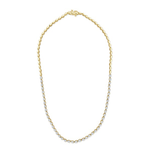 14K Gold & Pear-Shape Diamond Tennis Necklace