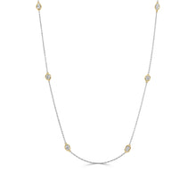 Load image into Gallery viewer, 14K Gold &amp; Mix-Shaped Diamond Two-Tone Necklace