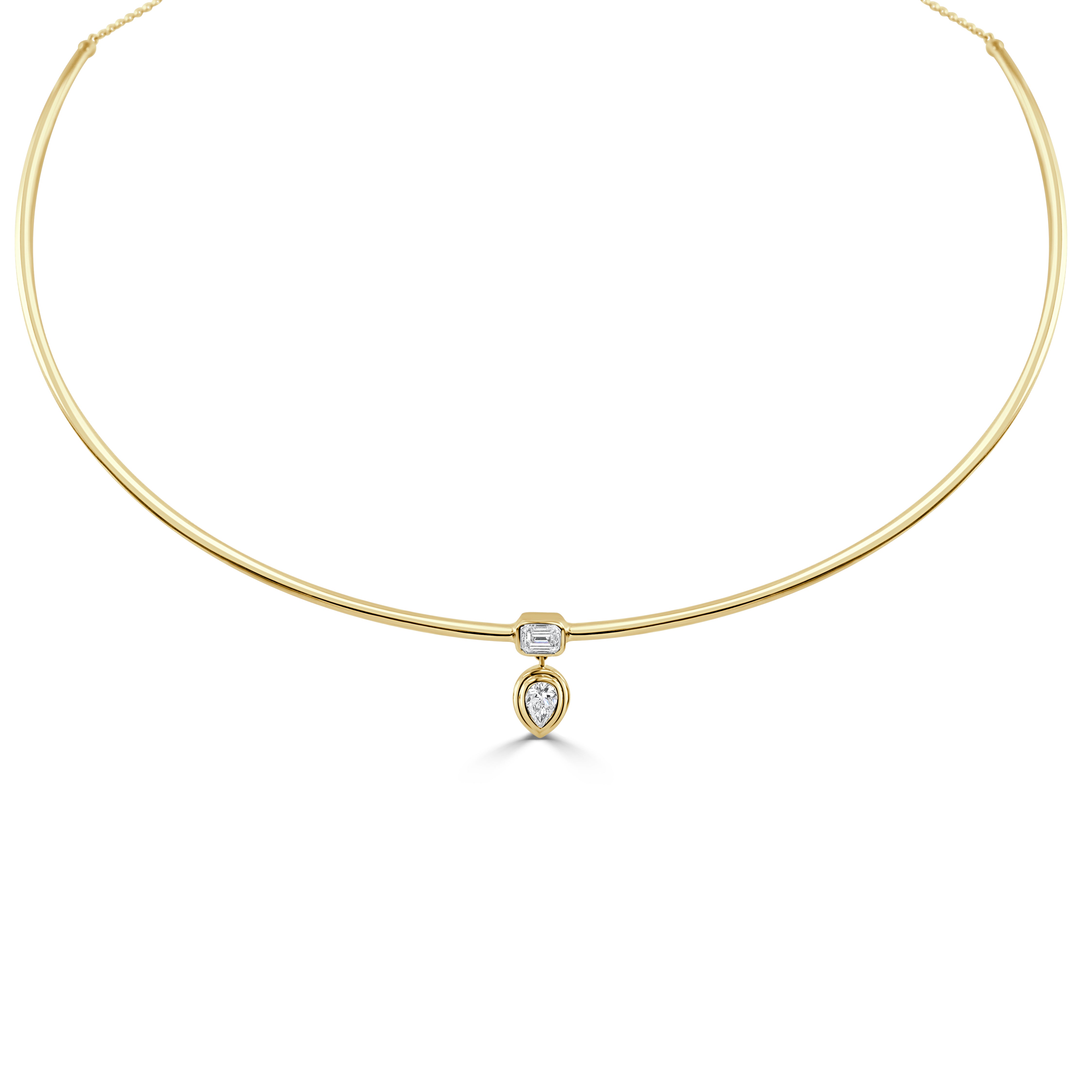 14K Gold Mixed Fancy Shape Diamond Necklace - 0.60 CT