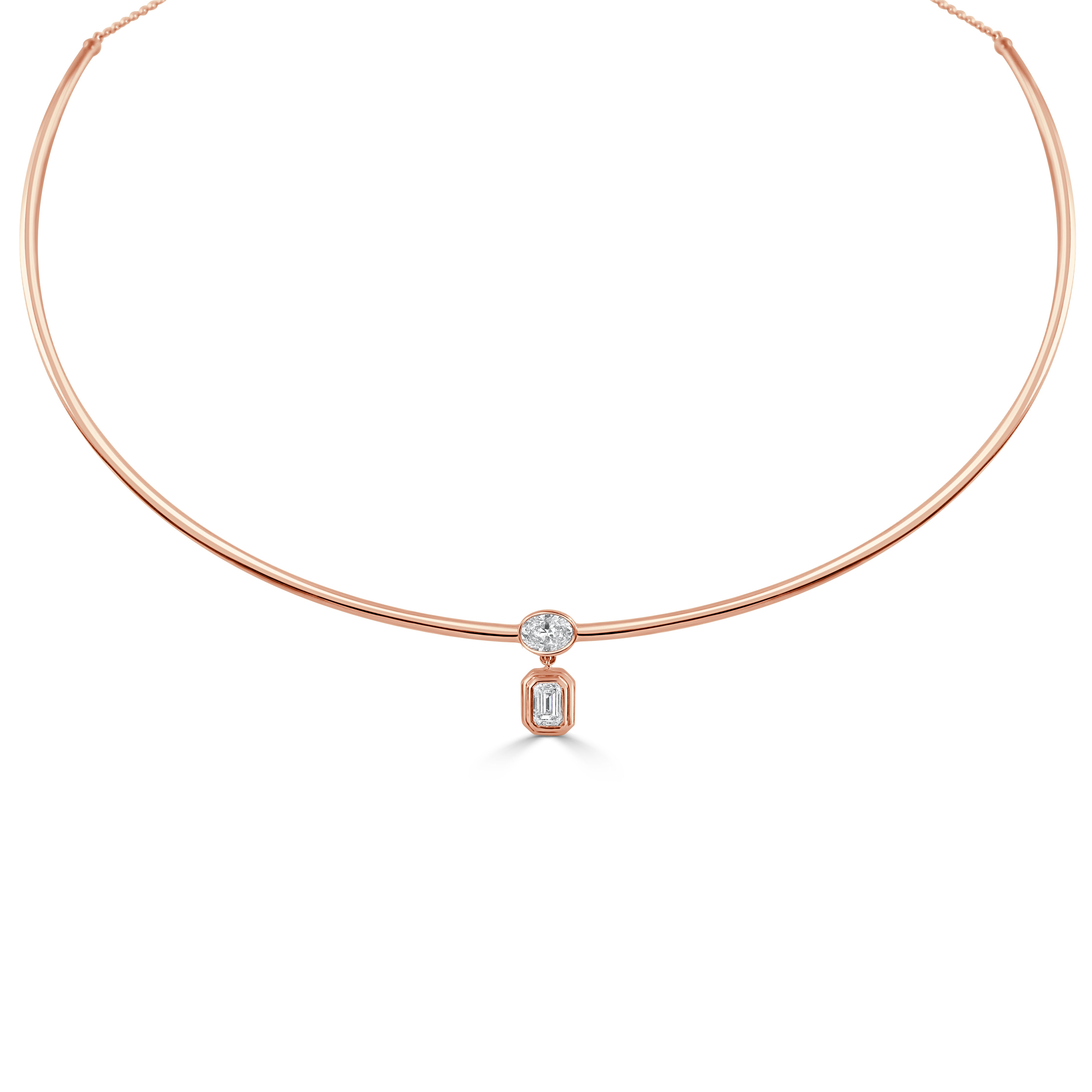 14K Gold Mixed Fancy Shape Drop Diamond Necklace - 0.67 CT