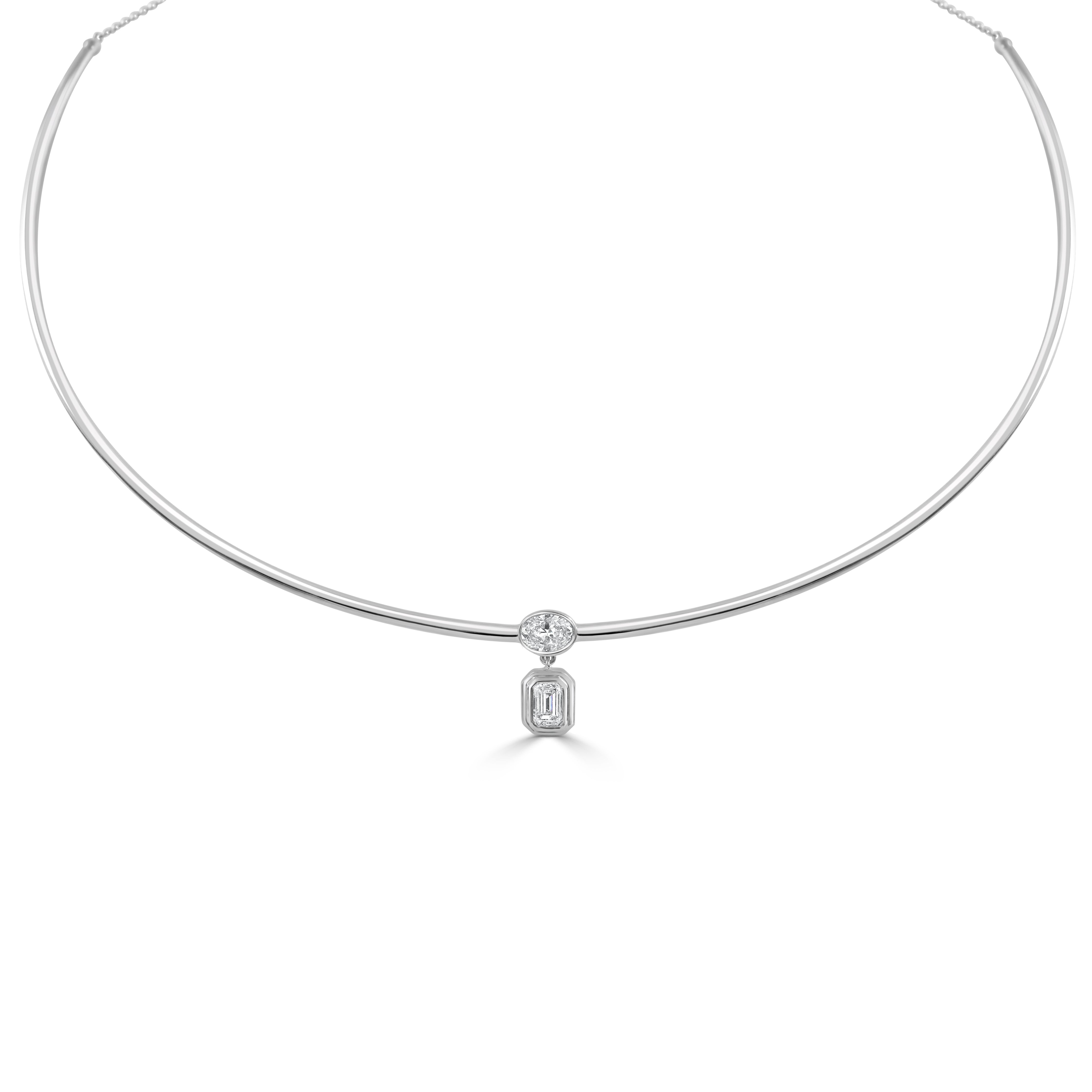 14K Gold Mixed Fancy Shape Drop Diamond Necklace - 0.67 CT