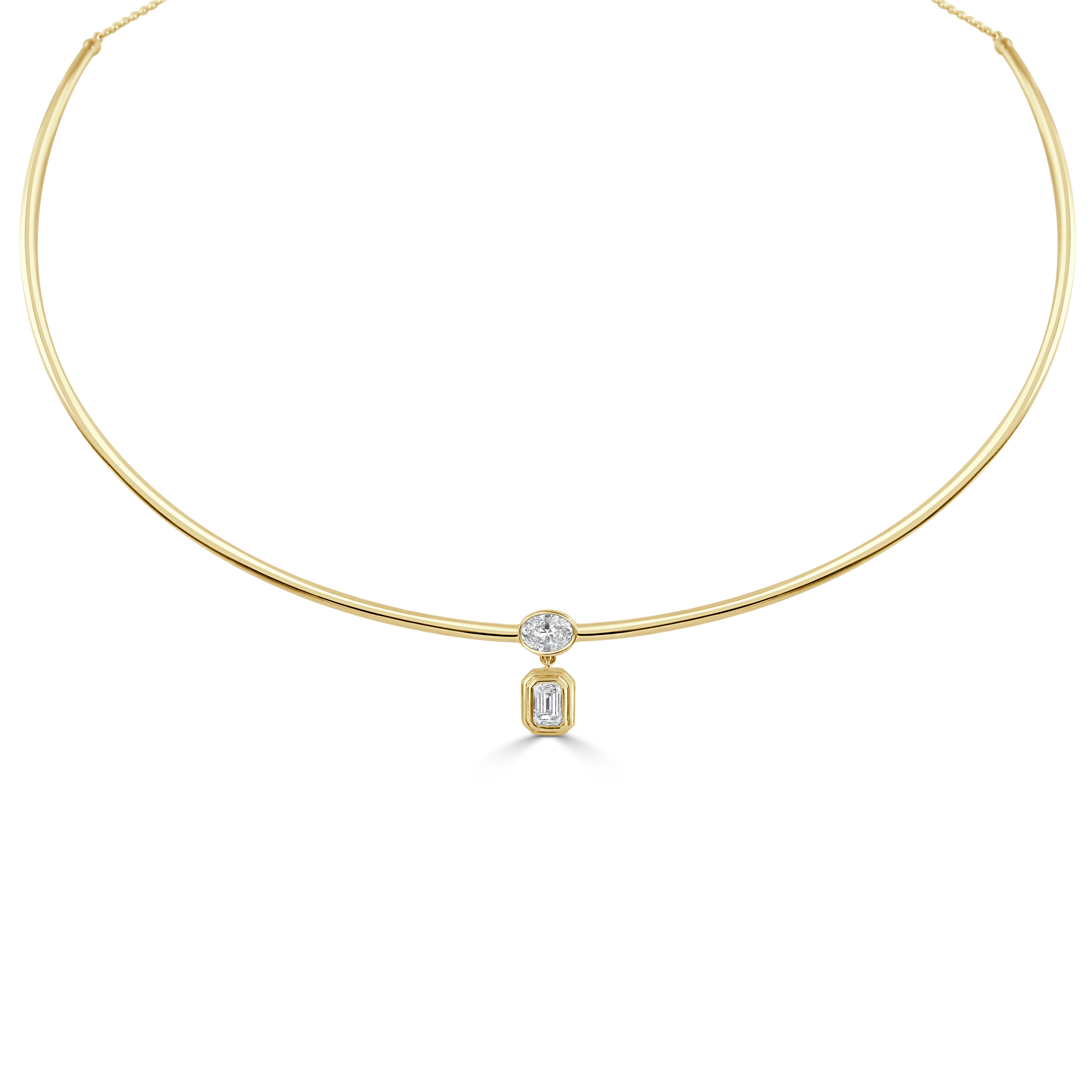 14K Gold Mixed Fancy Shape Drop Diamond Necklace - 0.67 CT